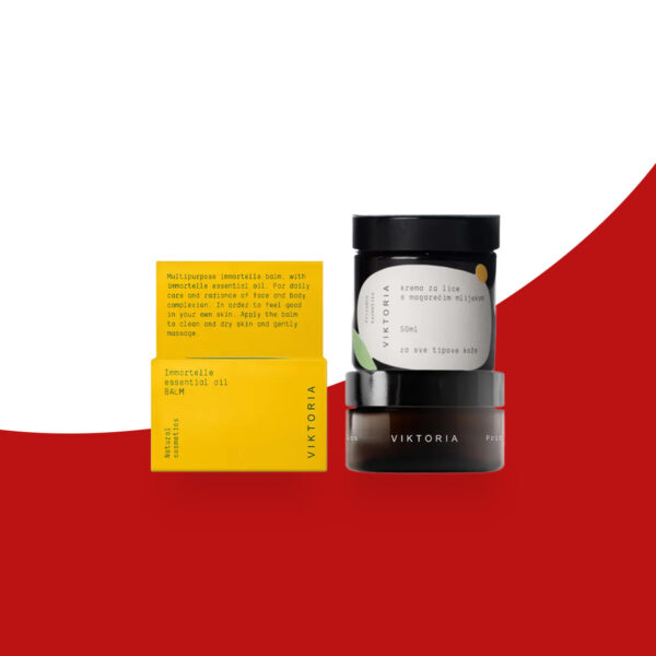 Valentinovski set: Krema za lice s magarećim mlijekom i Gold regenerating balm 30 ml